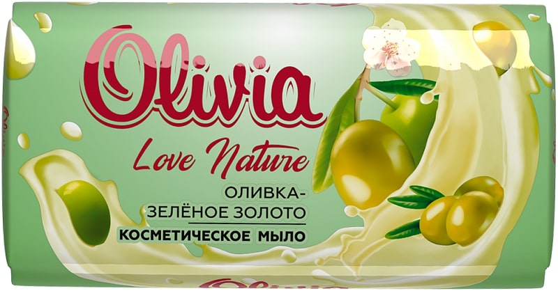 Мыло туалетное твердое ALVIERO   OLIVIA   Оливка Зелёное золото, 140 гр